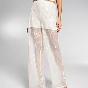 NWT Jeannie Mai X INC Women's Sheer Sequin Pants
